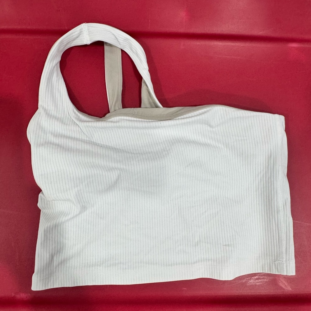 lululemon athletica White Ribbed Cropped Camisole